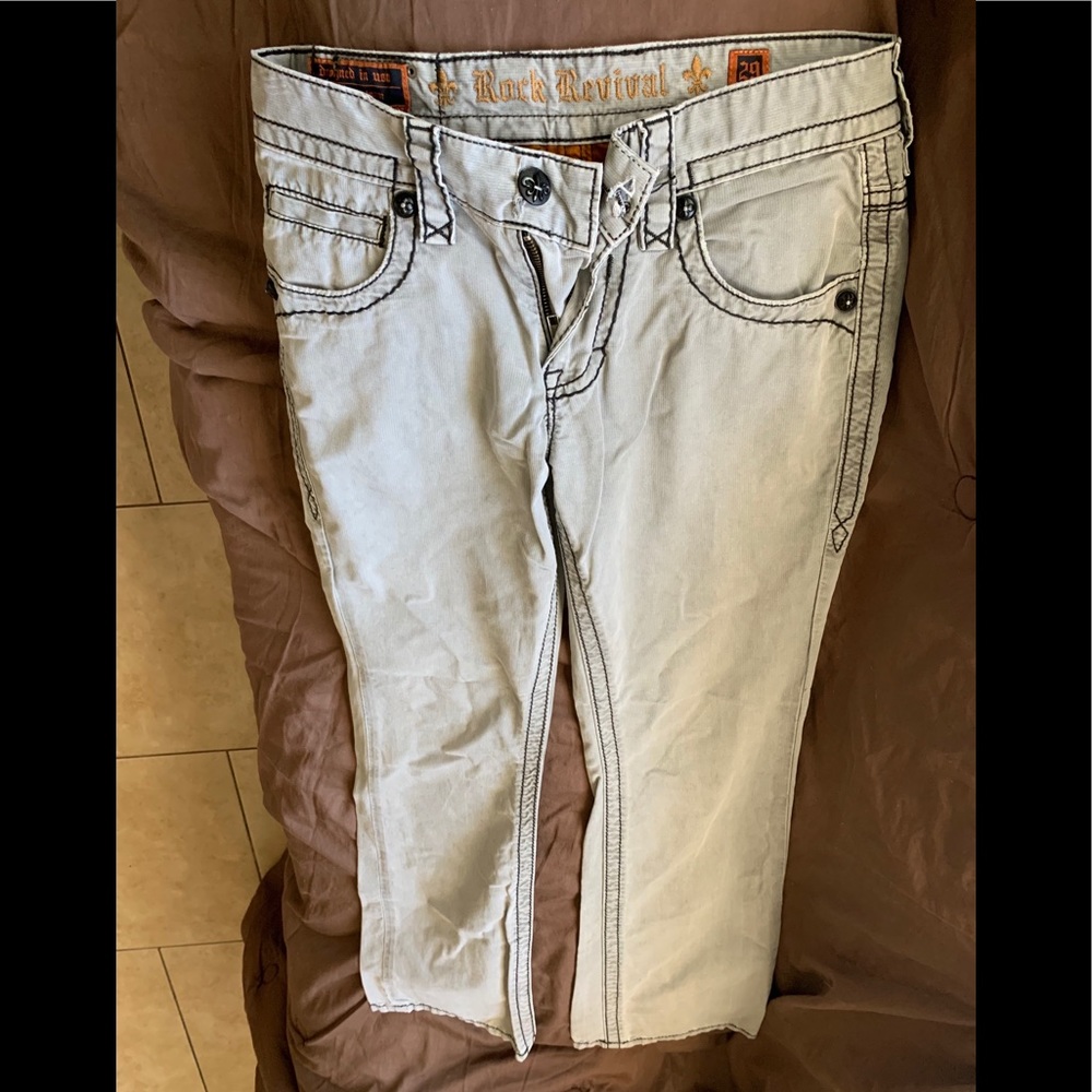 29x30 men’s Rock Revival Grey (bootcut) Jeans